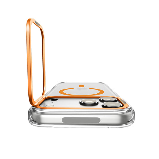 Coque MagSafe pour Apple iPhone 18 Pro / 17 Pro, Spigen, Ultra Hybrid Optik S, Transparente Orange ACS11923