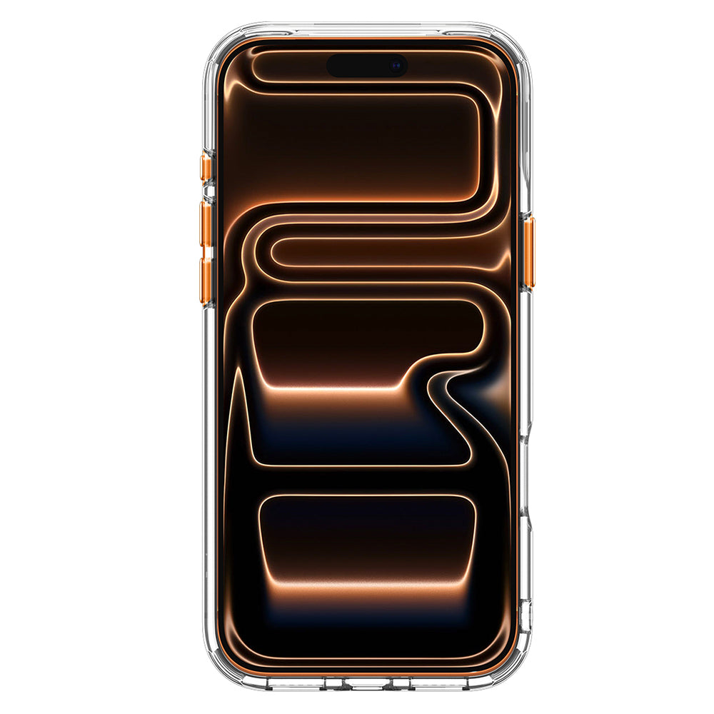 Coque MagSafe pour Apple iPhone 18 Pro / 17 Pro, Spigen, Ultra Hybrid Optik S, Transparente Orange ACS11923