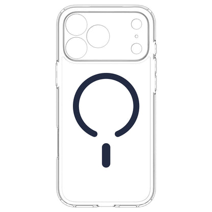 Coque MagSafe pour Apple iPhone 18 Pro / 17 Pro, Spigen, Ultra Hybrid, Transparent Bleu Marine ACS12158