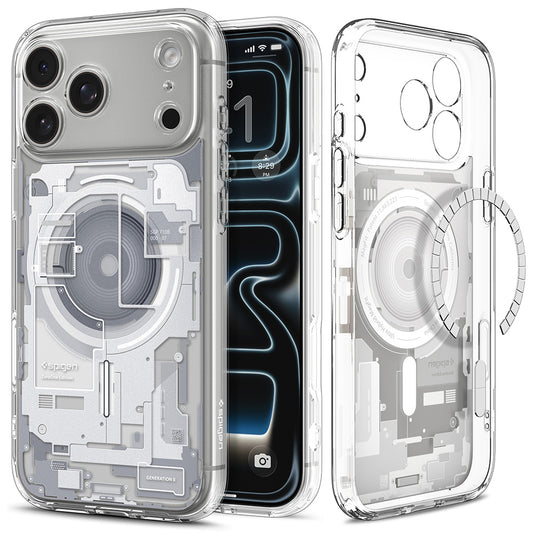 Coque MagSafe pour Apple iPhone 18 Pro / 17 Pro, Spigen, Ultra Hybrid Zero One, Blanche ACS12163