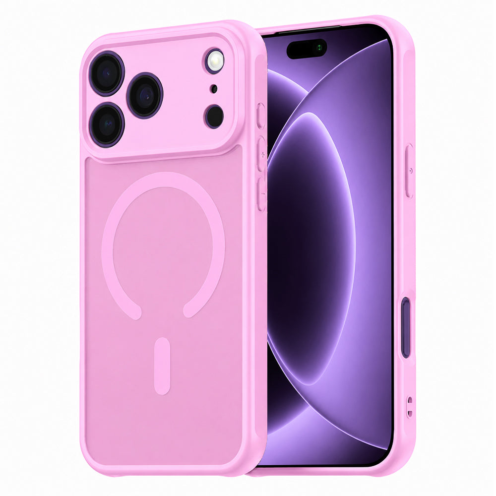 Coque MagSafe pour Apple iPhone 18 Pro / 17 Pro, Techsuit, HaloFrost II, Rose