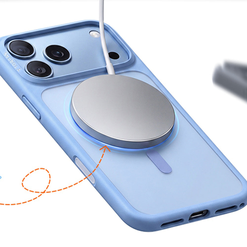 Coque MagSafe pour Apple iPhone 18 Pro / 17 Pro, Torras, Guardian, Bleue