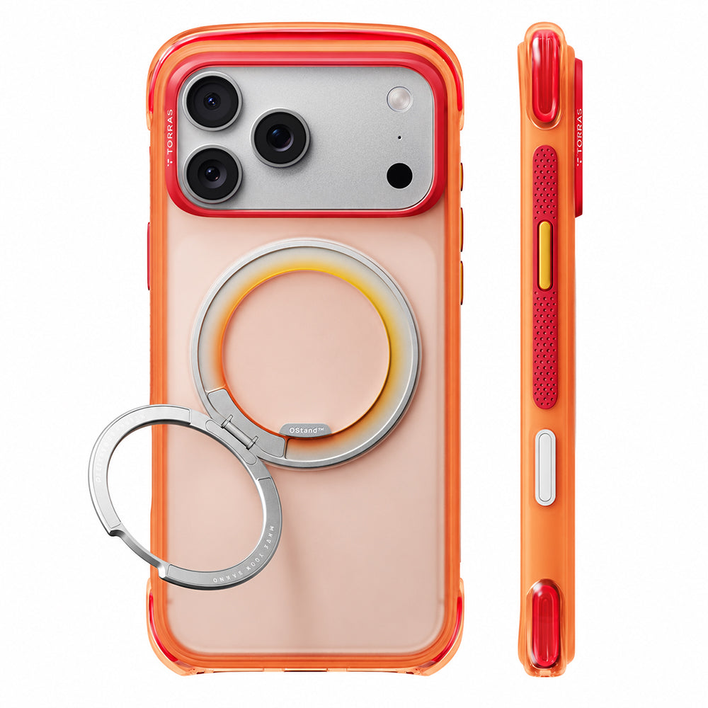 MagSafe-Hülle für Apple iPhone 18 Pro / 17 Pro, Torras, O3 Air Core, Orange