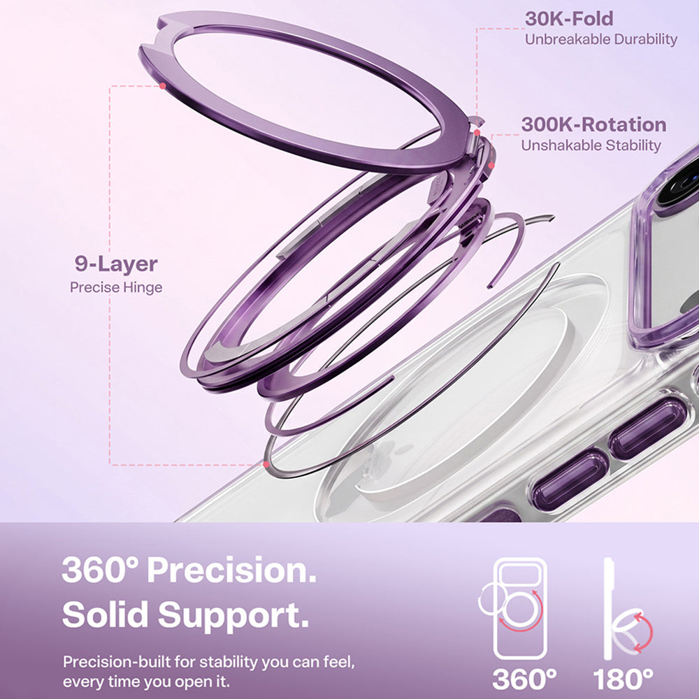 Coque MagSafe pour Apple iPhone 18 Pro / 17 Pro, Torras, Ostand O3 Light, Violet