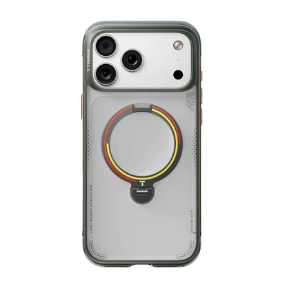 Coque MagSafe pour Apple iPhone 18 Pro / 17 Pro, Torras, Ostand Q3 Air Football, Gris