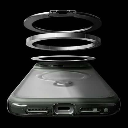 Coque MagSafe pour Apple iPhone 18 Pro / 17 Pro, Torras, Ostand Q3 Air Football, Gris