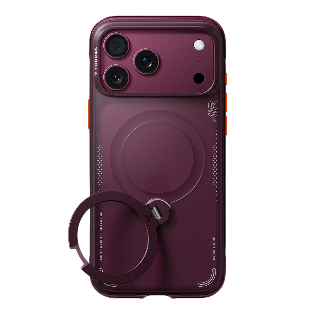 Coque MagSafe pour Apple iPhone 18 Pro / 17 Pro, Torras, Ostand Q3 Air, Violet