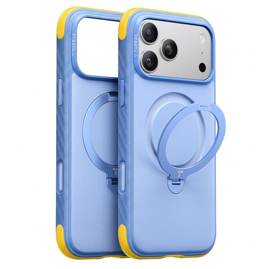 Coque MagSafe pour Apple iPhone 18 Pro / 17 Pro, Torras, Ostand Q3 Rugged, Bleu