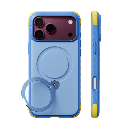 Coque MagSafe pour Apple iPhone 18 Pro / 17 Pro, Torras, Ostand Q3 Rugged, Bleu