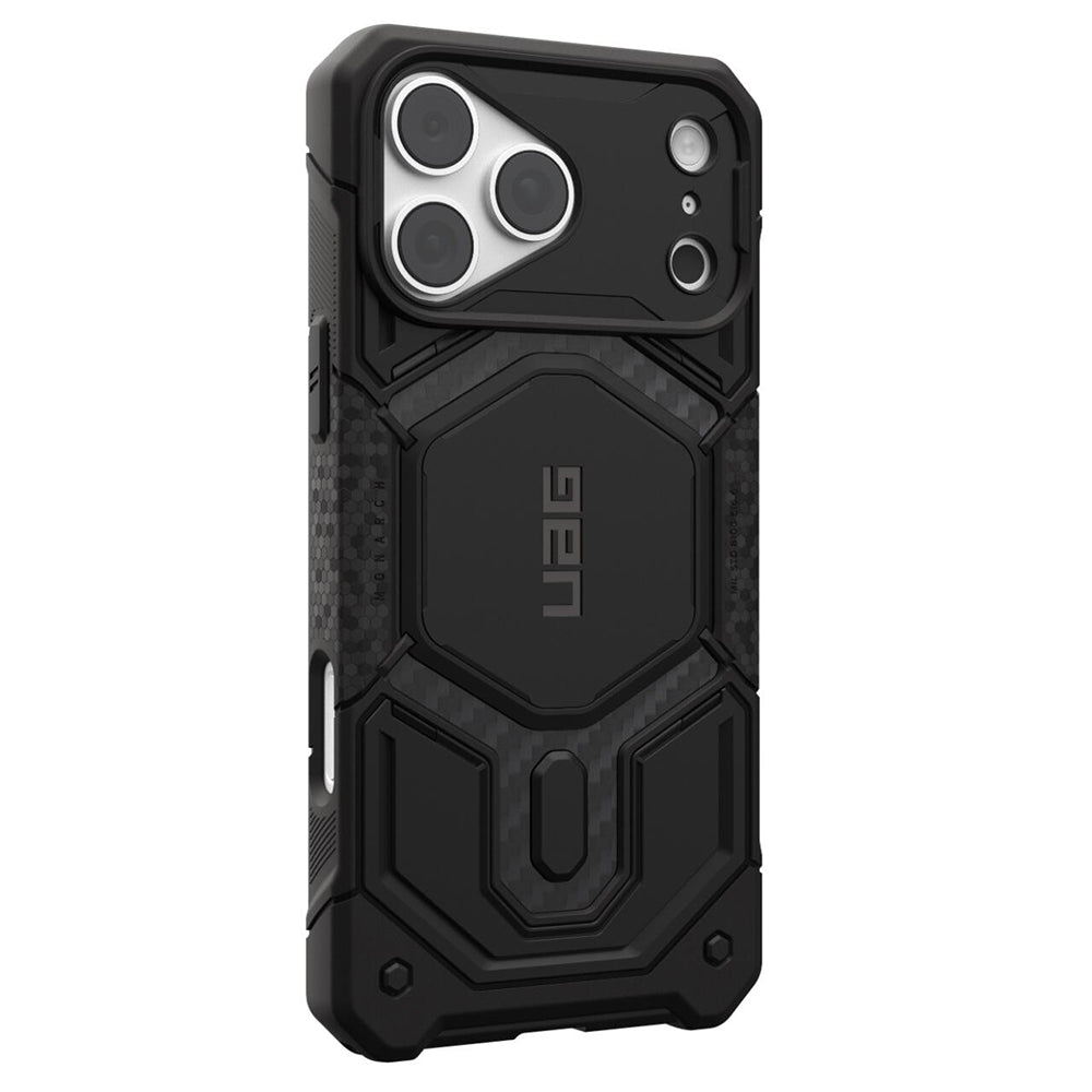 MagSafe-Hülle für Apple iPhone 18 Pro / 17 Pro, Urban Armor Gear, Monarch Pro Carbon, Schwarz