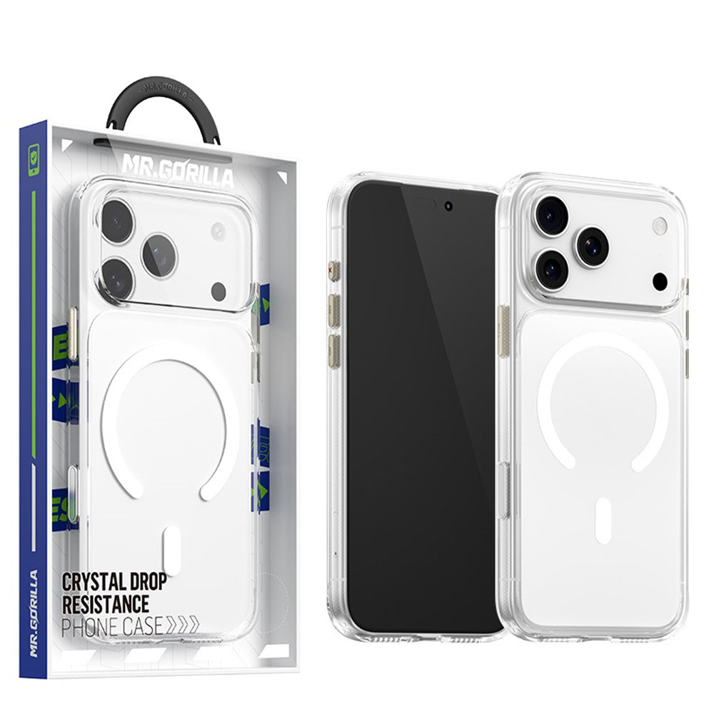 Coque MagSafe pour Apple iPhone 18 Pro Max / 17 Pro Max, Blueo, Crystal+ Anti-Drop, transparente