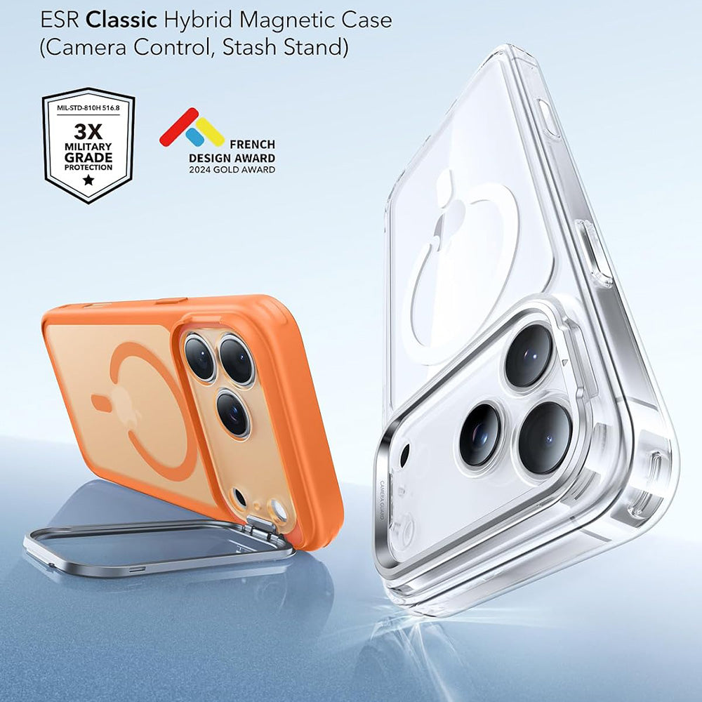 MagSafe-Hülle für Apple iPhone 18 Pro Max / 17 Pro Max, ESR, Classic Hybrid Kickstand, Satin Orange