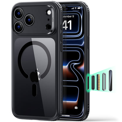 Coque MagSafe pour Apple iPhone 18 Pro Max / 17 Pro Max, ESR, Classic Hybrid, Noir Transparent