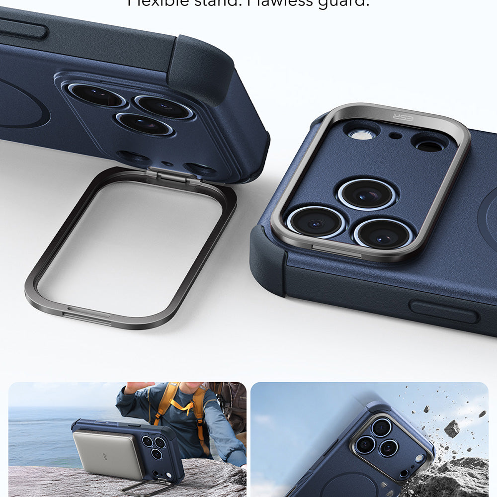 Coque MagSafe pour Apple iPhone 18 Pro Max / 17 Pro Max, ESR, Cyber Armor Kickstand, Bleue