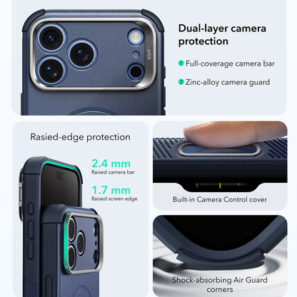 Coque MagSafe pour Apple iPhone 18 Pro Max / 17 Pro Max, ESR, Cyber Armor Kickstand, Bleue