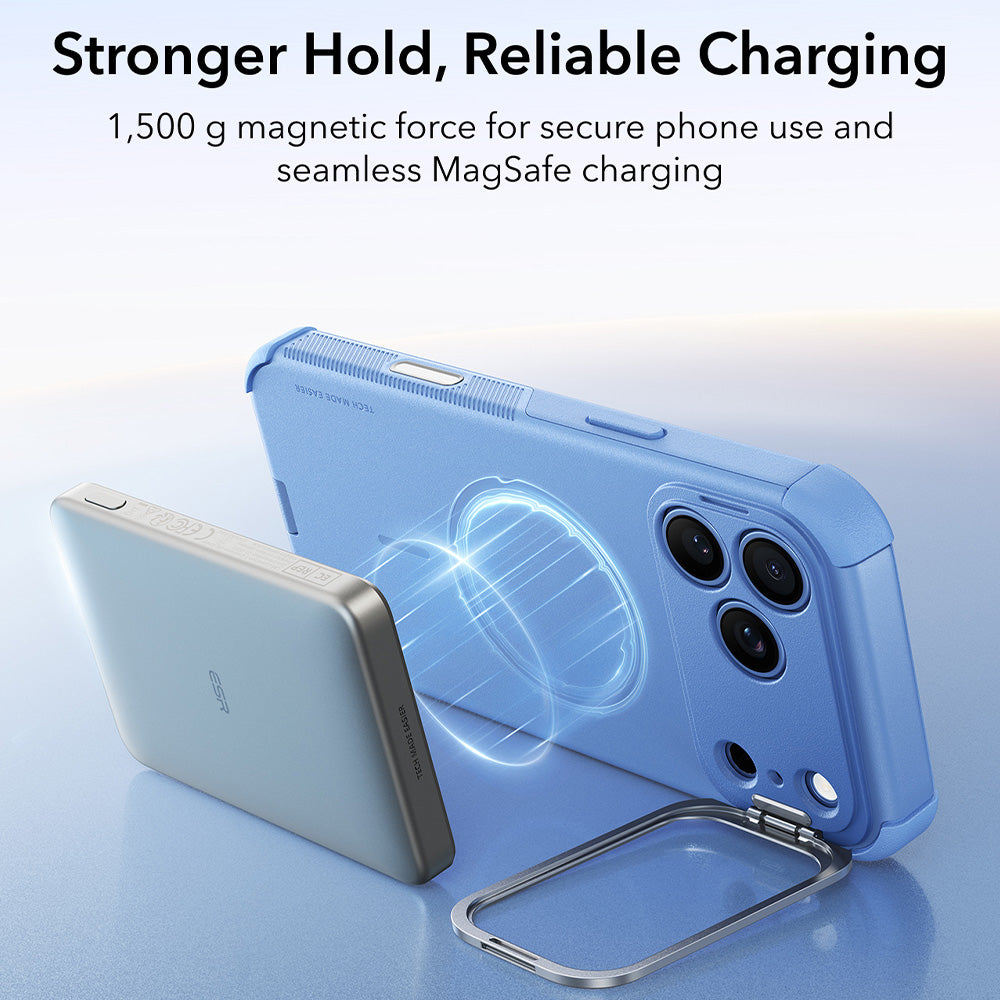 MagSafe-Hülle für Apple iPhone 18 Pro Max / 17 Pro Max, ESR, Cyber Armor Kickstand, Blau