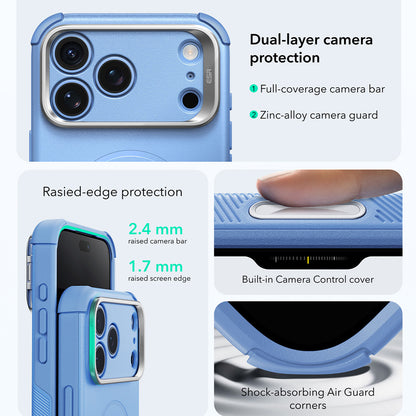 MagSafe-Hülle für Apple iPhone 18 Pro Max / 17 Pro Max, ESR, Cyber Armor Kickstand, Blau