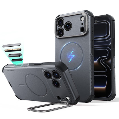 Coque MagSafe pour Apple iPhone 18 Pro Max / 17 Pro Max, ESR, Cyber Armor Kickstand, Gris