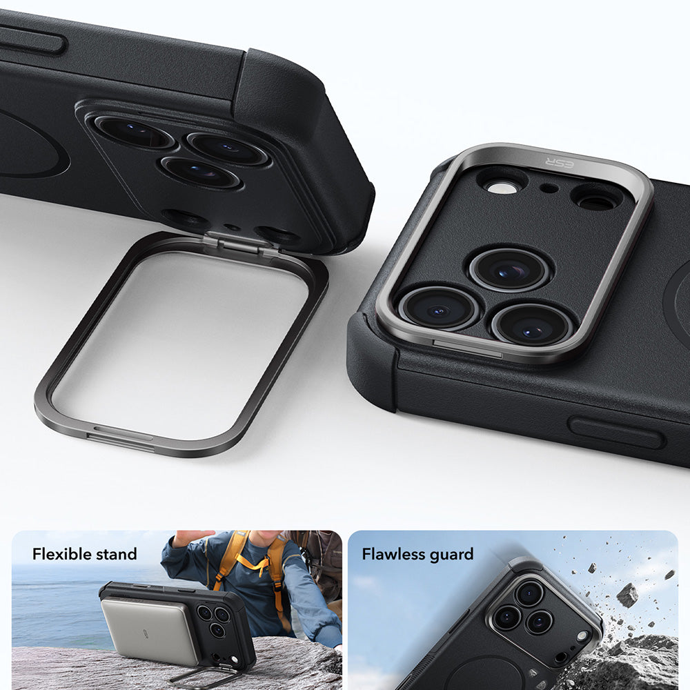 MagSafe-Hülle für Apple iPhone 18 Pro Max / 17 Pro Max, ESR, Cyber Armor Kickstand, Schwarz