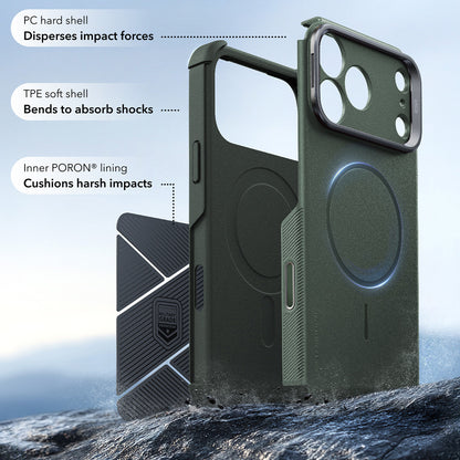 Coque MagSafe pour Apple iPhone 18 Pro Max / 17 Pro Max, ESR, Cyber Armor Kickstand, Vert