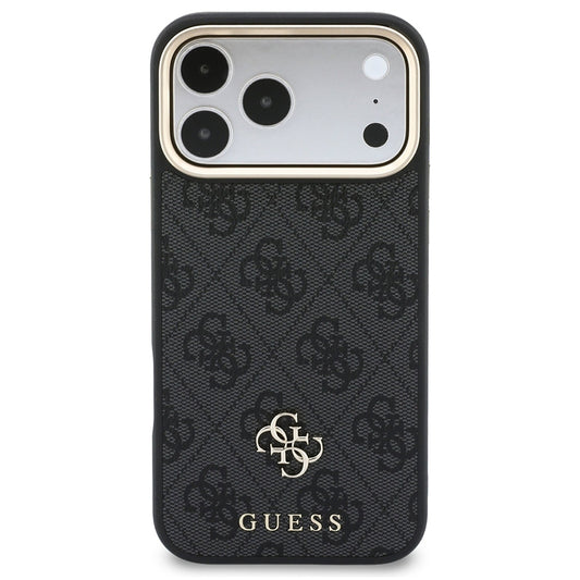Coque MagSafe pour Apple iPhone 18 Pro Max / 17 Pro Max, Guess, 4G Cardslot & Big Strap, noire