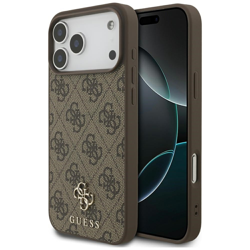 Coque MagSafe pour Apple iPhone 18 Pro Max / 17 Pro Max, Guess, 4G Small and Classic, Marron