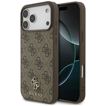 Coque MagSafe pour Apple iPhone 18 Pro Max / 17 Pro Max, Guess, 4G Small and Classic, Marron