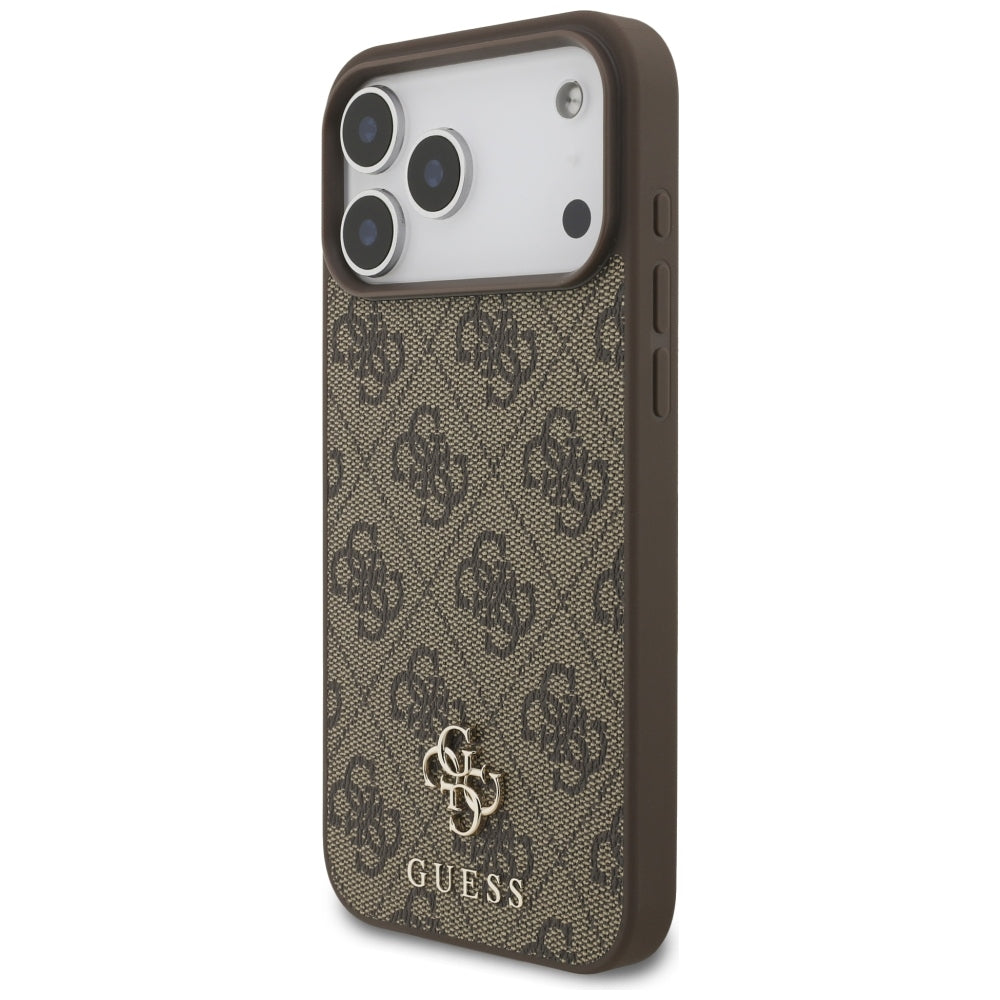 Coque MagSafe pour Apple iPhone 18 Pro Max / 17 Pro Max, Guess, 4G Small and Classic, Marron