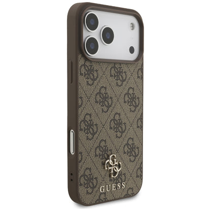 Coque MagSafe pour Apple iPhone 18 Pro Max / 17 Pro Max, Guess, 4G Small and Classic, Marron