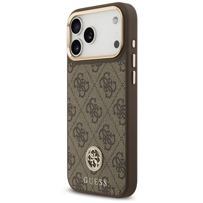 MagSafe-Hülle für Apple iPhone 18 Pro Max / 17 Pro Max, Guess, 4G Strass Logo, Braun