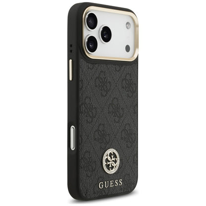 Coque MagSafe pour Apple iPhone 18 Pro Max / 17 Pro Max, Guess, logo 4G strass, noire