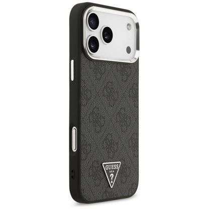Coque MagSafe pour Apple iPhone 18 Pro Max / 17 Pro Max, Guess, Logo Triangle 4G, Noire