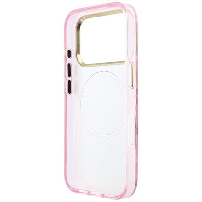MagSafe-Hülle für Apple iPhone 18 Pro Max / 17 Pro Max, Guess, IML Glitter Blossom Roses, Rosa