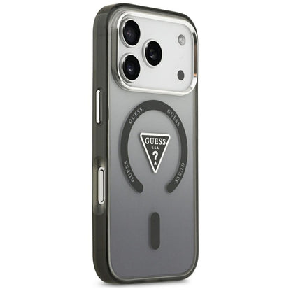 MagSafe-Hülle für Apple iPhone 18 Pro Max / 17 Pro Max, Guess, IML Gradient Triangle Logo, Schwarz