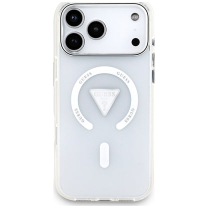 Coque MagSafe pour Apple iPhone 18 Pro Max / 17 Pro Max, Guess, IML Gradient Triangle Logo, transparente