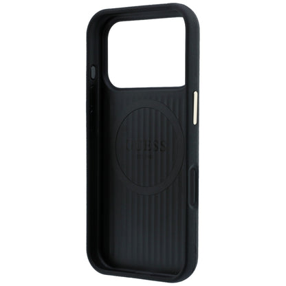 Coque MagSafe pour Apple iPhone 18 Pro Max / 17 Pro Max, Guess, Logo Triangle Kevlar, Noire