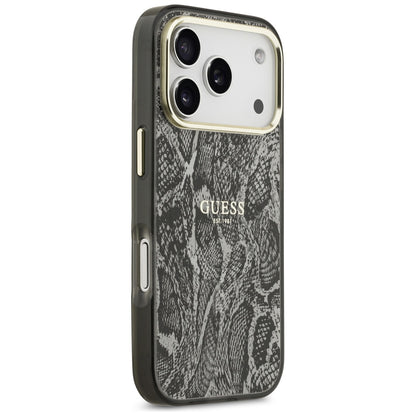MagSafe-Hülle für Apple iPhone 18 Pro Max / 17 Pro Max, Guess, Python-Muster, Schwarz