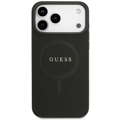 Coque MagSafe pour Apple iPhone 18 Pro Max / 17 Pro Max, Guess, Saffiano, Noire