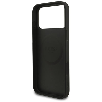 Coque MagSafe pour Apple iPhone 18 Pro Max / 17 Pro Max, Guess, Saffiano, Noire