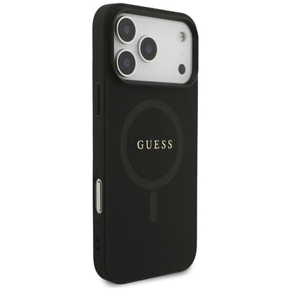 Coque MagSafe pour Apple iPhone 18 Pro Max / 17 Pro Max, Guess, Saffiano, Noire