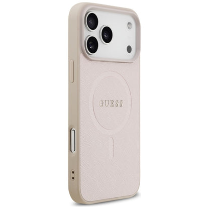 Coque MagSafe pour Apple iPhone 18 Pro Max / 17 Pro Max, Guess, Saffiano, Rose