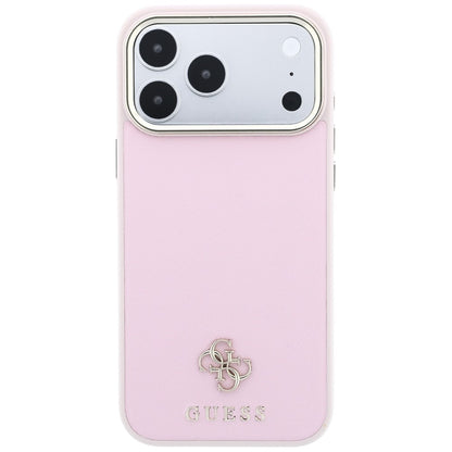 Coque MagSafe pour Apple iPhone 18 Pro Max / 17 Pro Max, Guess, Saffiano Small 4G Classic, Rose