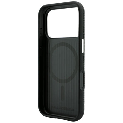 Coque MagSafe pour Apple iPhone 18 Pro Max / 17 Pro Max, Karl Lagerfeld, Grained Embossed Ring, noire