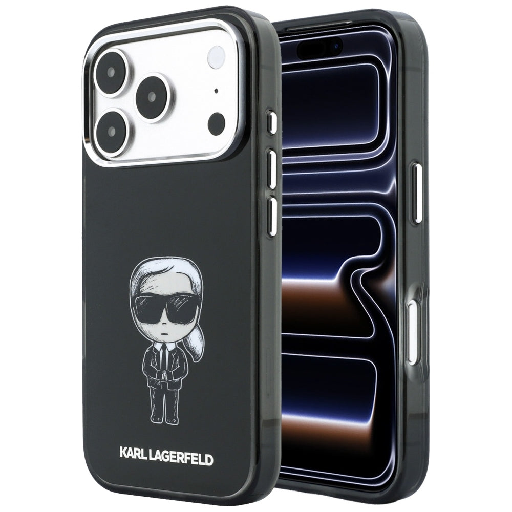 MagSafe-Hülle für Apple iPhone 18 Pro Max / 17 Pro Max, Karl Lagerfeld, HC IML Ikonik Sketch Print, Schwarz