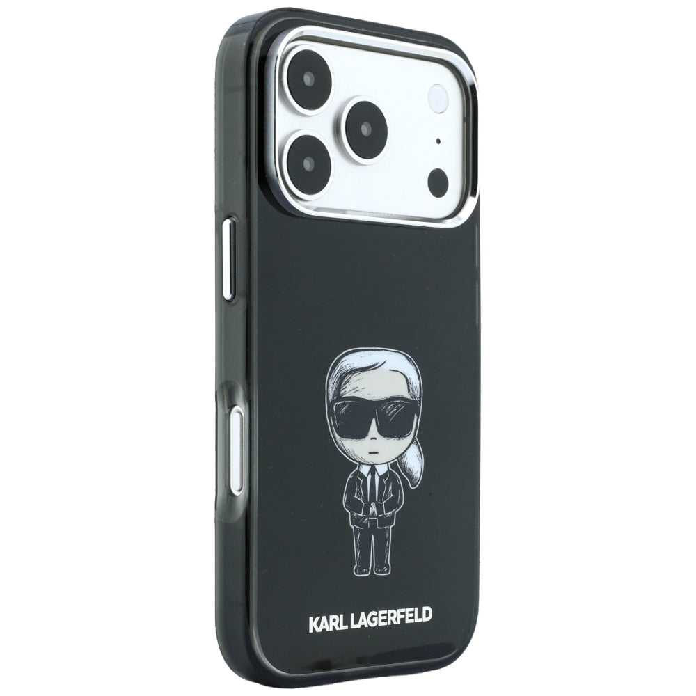 MagSafe-Hülle für Apple iPhone 18 Pro Max / 17 Pro Max, Karl Lagerfeld, HC IML Ikonik Sketch Print, Schwarz