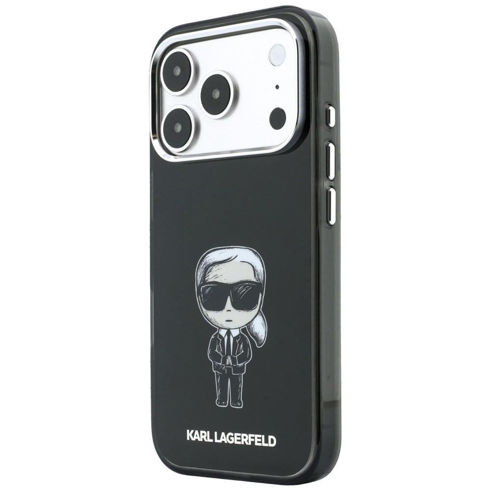 MagSafe-Hülle für Apple iPhone 18 Pro Max / 17 Pro Max, Karl Lagerfeld, HC IML Ikonik Sketch Print, Schwarz