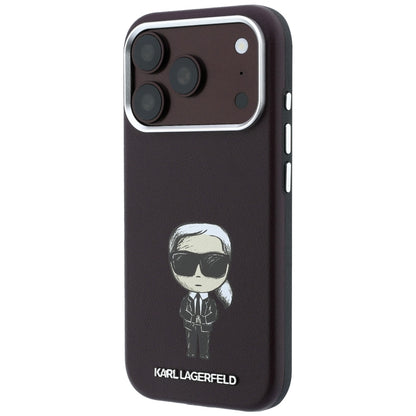 Coque MagSafe pour Apple iPhone 18 Pro Max / 17 Pro Max, Karl Lagerfeld, HC SW Ikonik, Bordeaux
