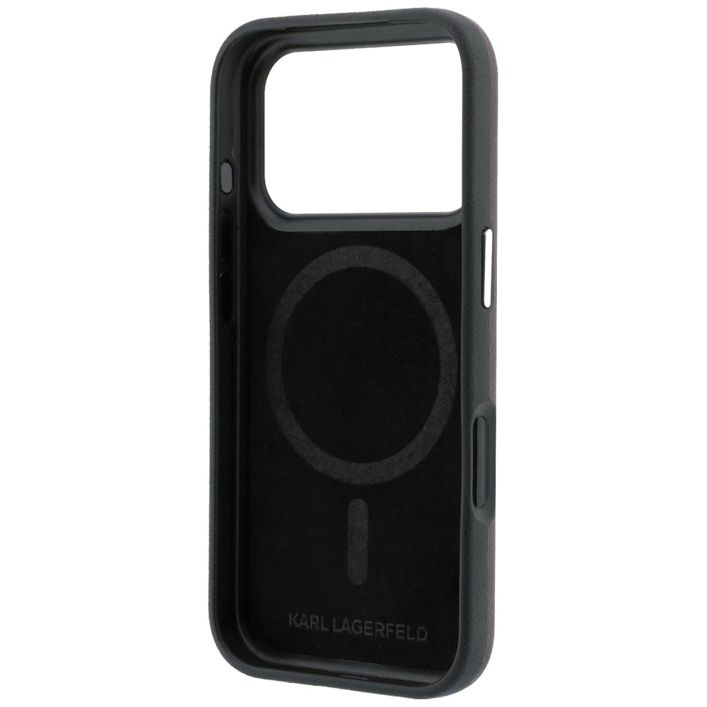 Coque MagSafe pour Apple iPhone 18 Pro Max / 17 Pro Max, Karl Lagerfeld, HC SW Ikonik, Bordeaux