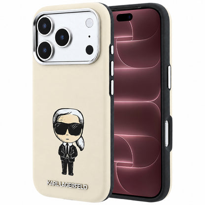 MagSafe-Hülle für Apple iPhone 18 Pro Max / 17 Pro Max, Karl Lagerfeld, Ikonik Sketch, Beige