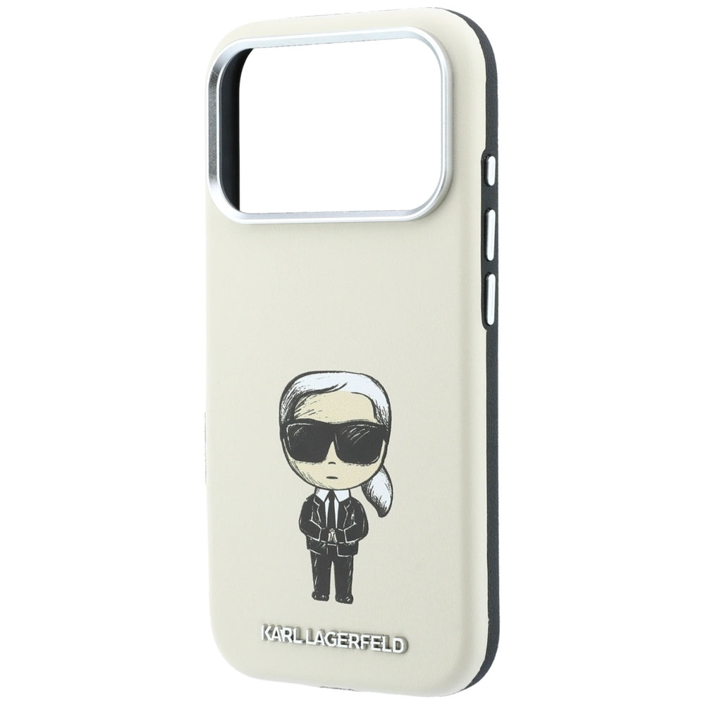 MagSafe-Hülle für Apple iPhone 18 Pro Max / 17 Pro Max, Karl Lagerfeld, Ikonik Sketch, Beige